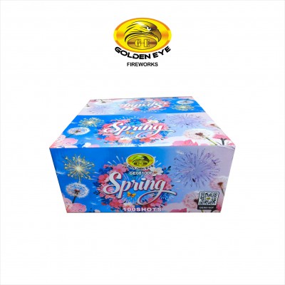 Kembang Api Spring Cake 0.8 inch 100 Shots - GE08100F